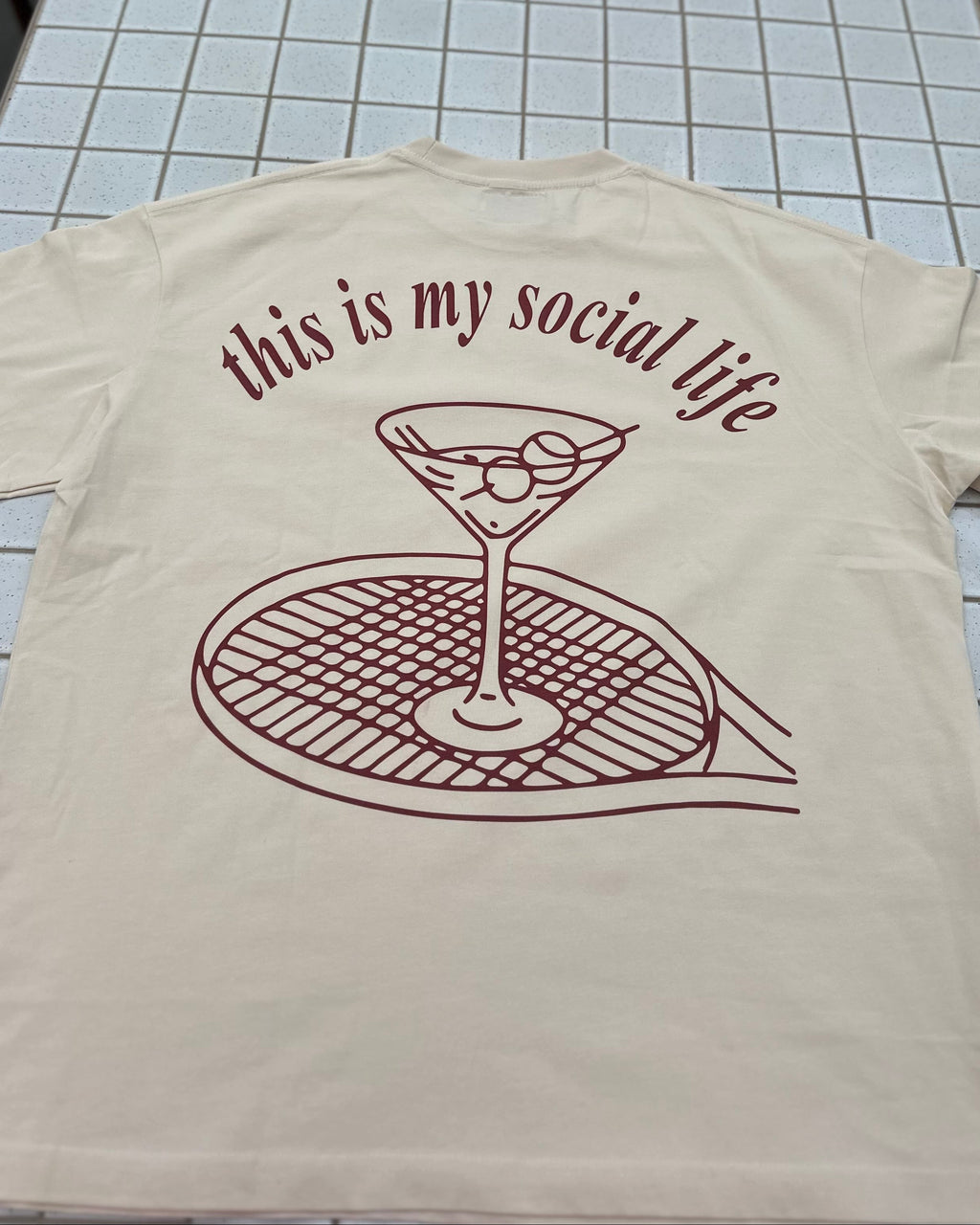 “this is my social life” clay tee