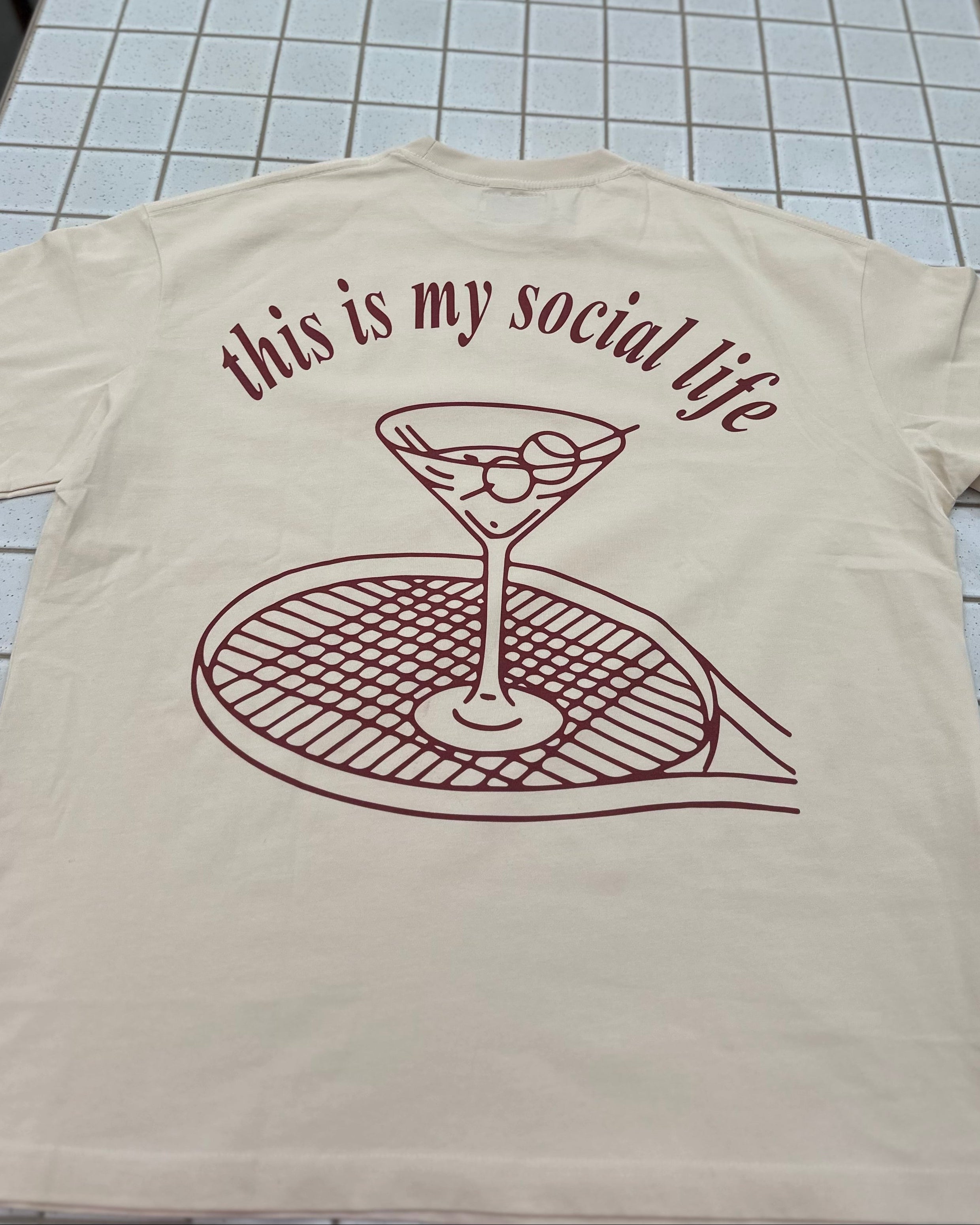 “this is my social life” clay tee