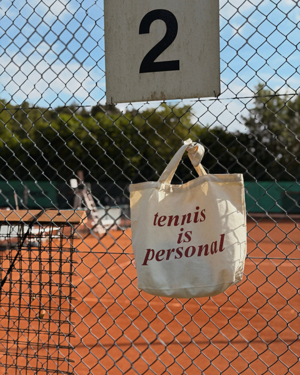 „tennis is personal“ canvas tote