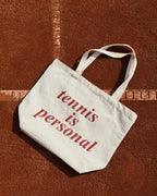 „tennis is personal“ canvas tote