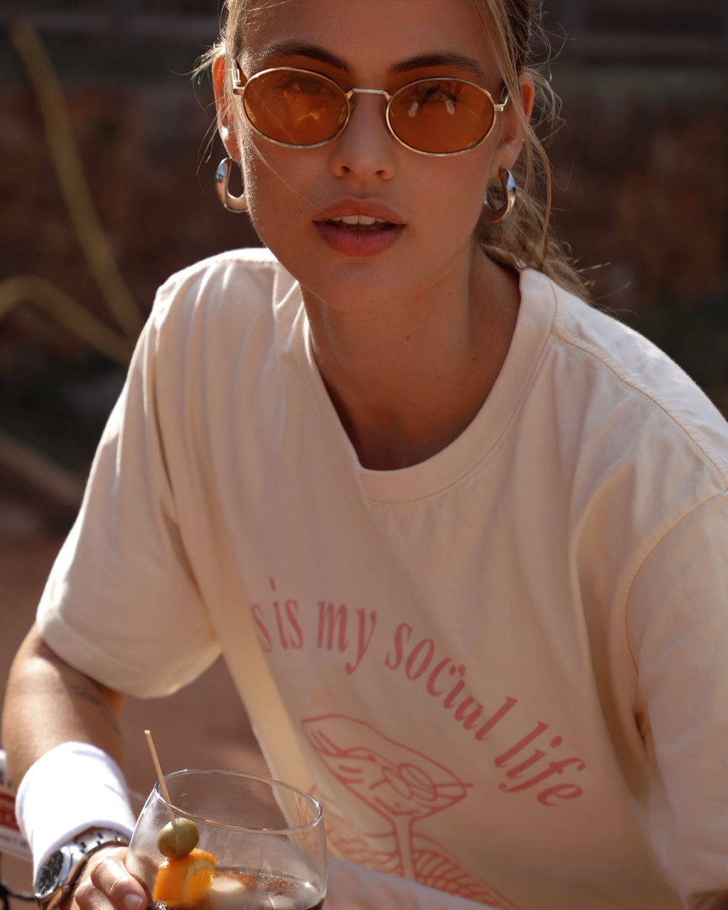 “this is my social life" strawberry cream tee