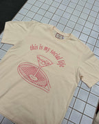 “this is my social life" strawberry cream tee