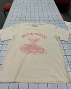 “this is my social life" strawberry cream tee